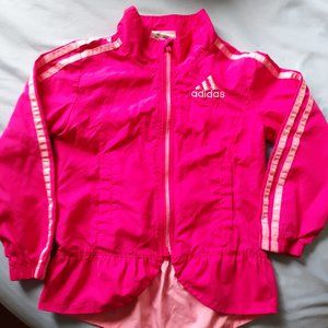 Adidas Pink Girls Windbreaker Jacket
